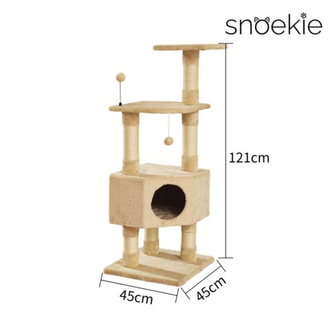f0ebcba4-faf4-4f1c-9c2d-3df30ad379c1_1000x1000.jpeg.format.jpg Snoekie Großer Katzenbaum mit Höhle, Liegeflächen & Sisalstämmen, 121 cm hoch, Beige