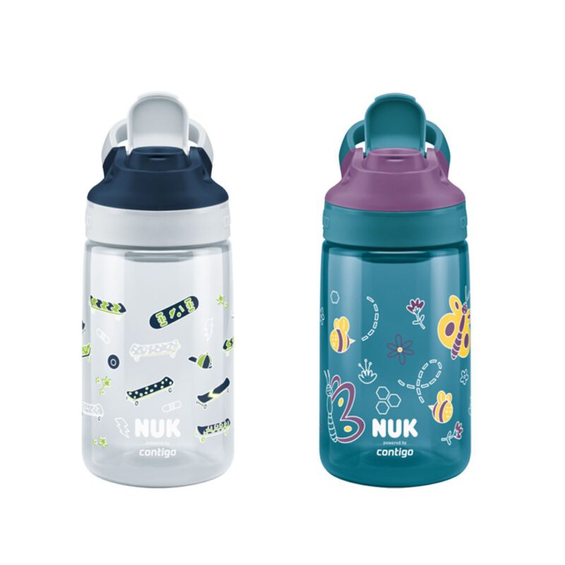 NUK powered by Contigo Easy Sip Cup 420ml Vorteil set Blau+Grau (2st)