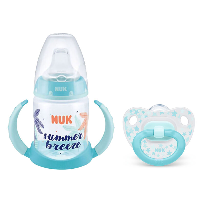 NUK Puuh First Choice Trinklernflasche 150ml mit&NUK Star Silikon-Schnuller 0-6 Monate