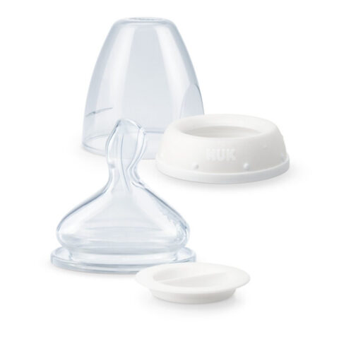 NUK Glas-Babyflasche"First Choice+" mit Silikon Sauger extrafein gelocht , 120 ml