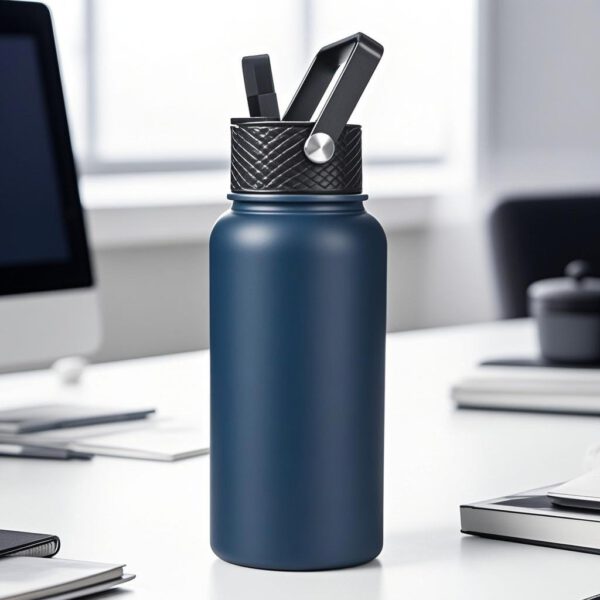 Snoekie Thermos Trinkflasche 800ml dunkblau – Bild 2