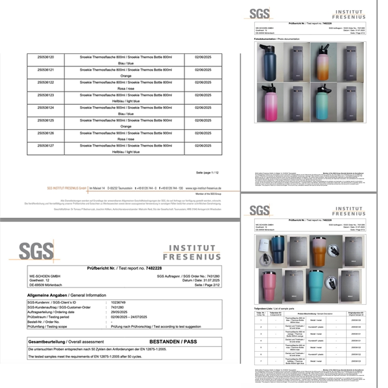 另外2款检测报告 Snoekie Reise-Thermosbecher 900ml orange