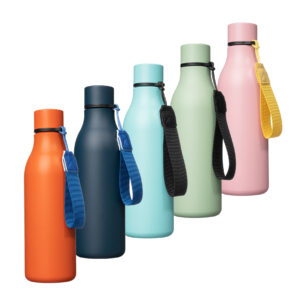 Snoekie Thermobecher 530 ml – Isolierte Edelstahlflasche  mit Trageschlaufe | Hält Heiß & Kalt | Auslaufsicher, kompakt & stylisch |lebensmittelecht geprüft (SGS / EU 1935/2004