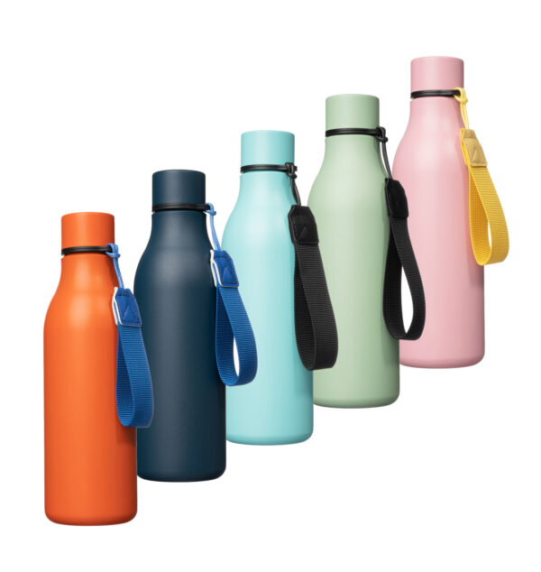 Snoekie Thermobecher 530 ml – Isolierte Edelstahlflasche  mit Trageschlaufe | Hält Heiß & Kalt | Auslaufsicher, kompakt & stylisch |lebensmittelecht geprüft (SGS / EU 1935/2004