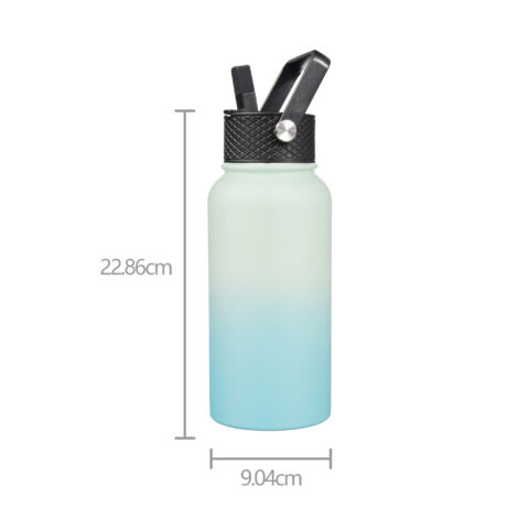 青色 Snoekie Thermos Trinkflasche 800ml hell blau